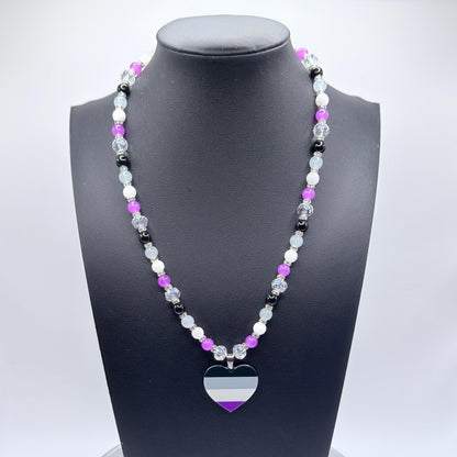 Asexual Pride LGBTQ Gemstone Necklace