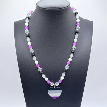 Asexual Pride LGBTQ Gemstone Necklace