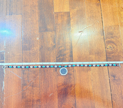 Floating Locket Bedazzled Necklace - Blue Sandstone & Aquamarine Gemstone