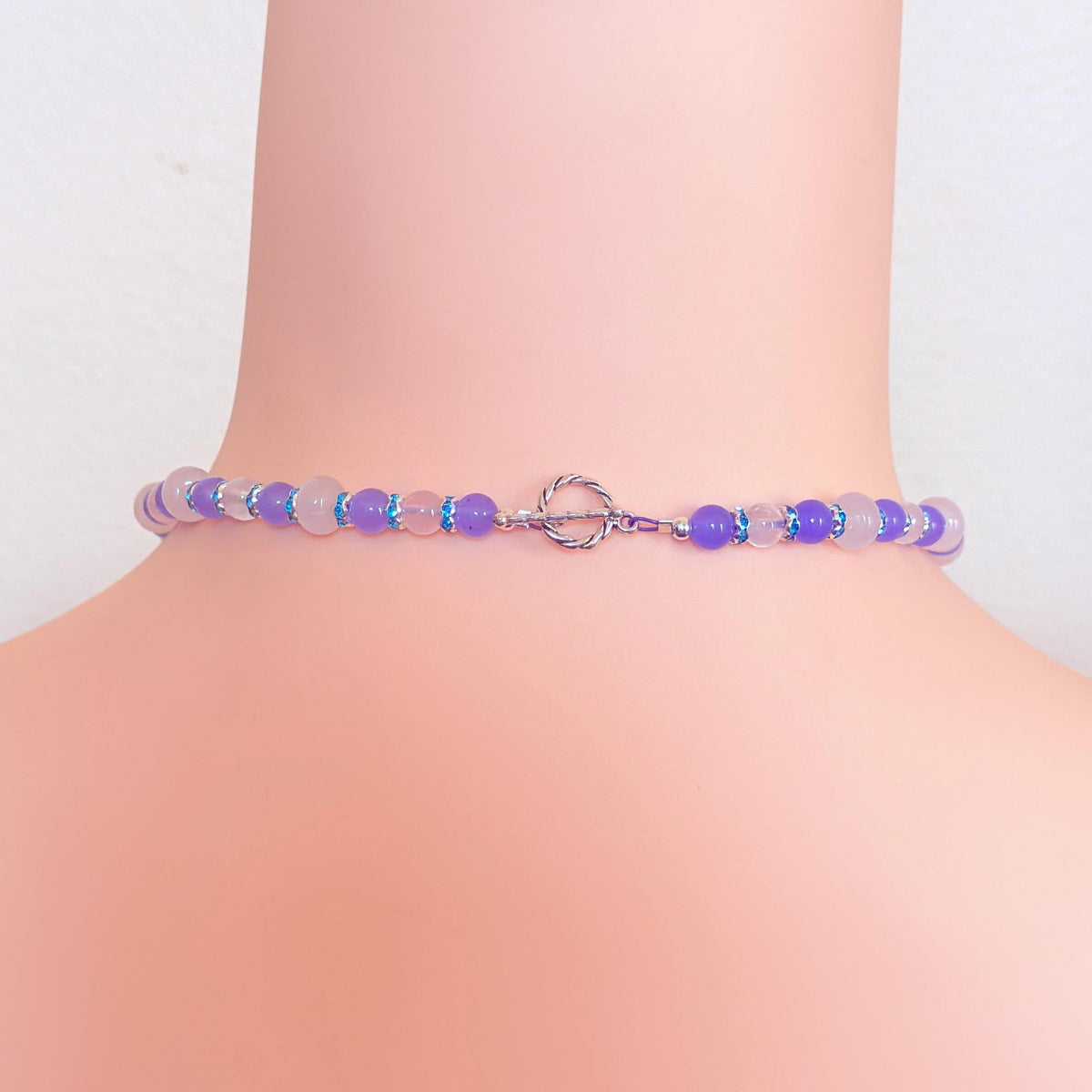 Rose Quartz Wire-Wrapped Crescent Moon Necklace - “Celestial Blush”