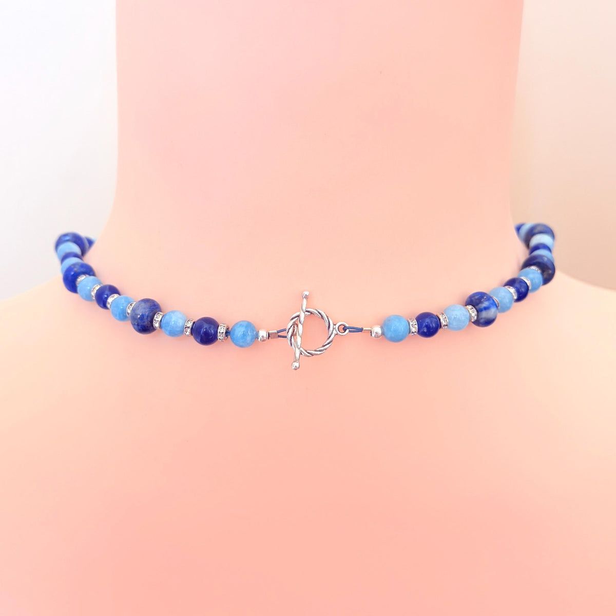 Butterfly Lapis Lazuli Pendant Gemstone Beaded Necklace