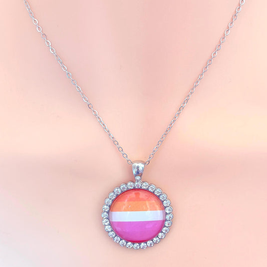 Lesbian Pride Pendant LGBTQ Necklace