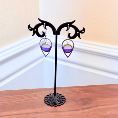 Nonbinary Pride LGBTQ Necklace and Earring Set