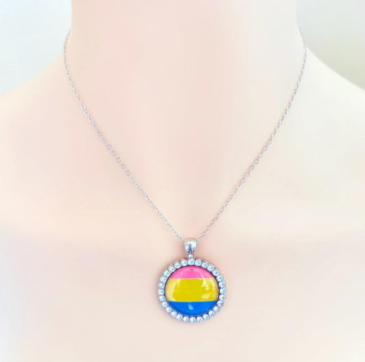 Pansexual Pride LGBTQIA Pendant Necklace