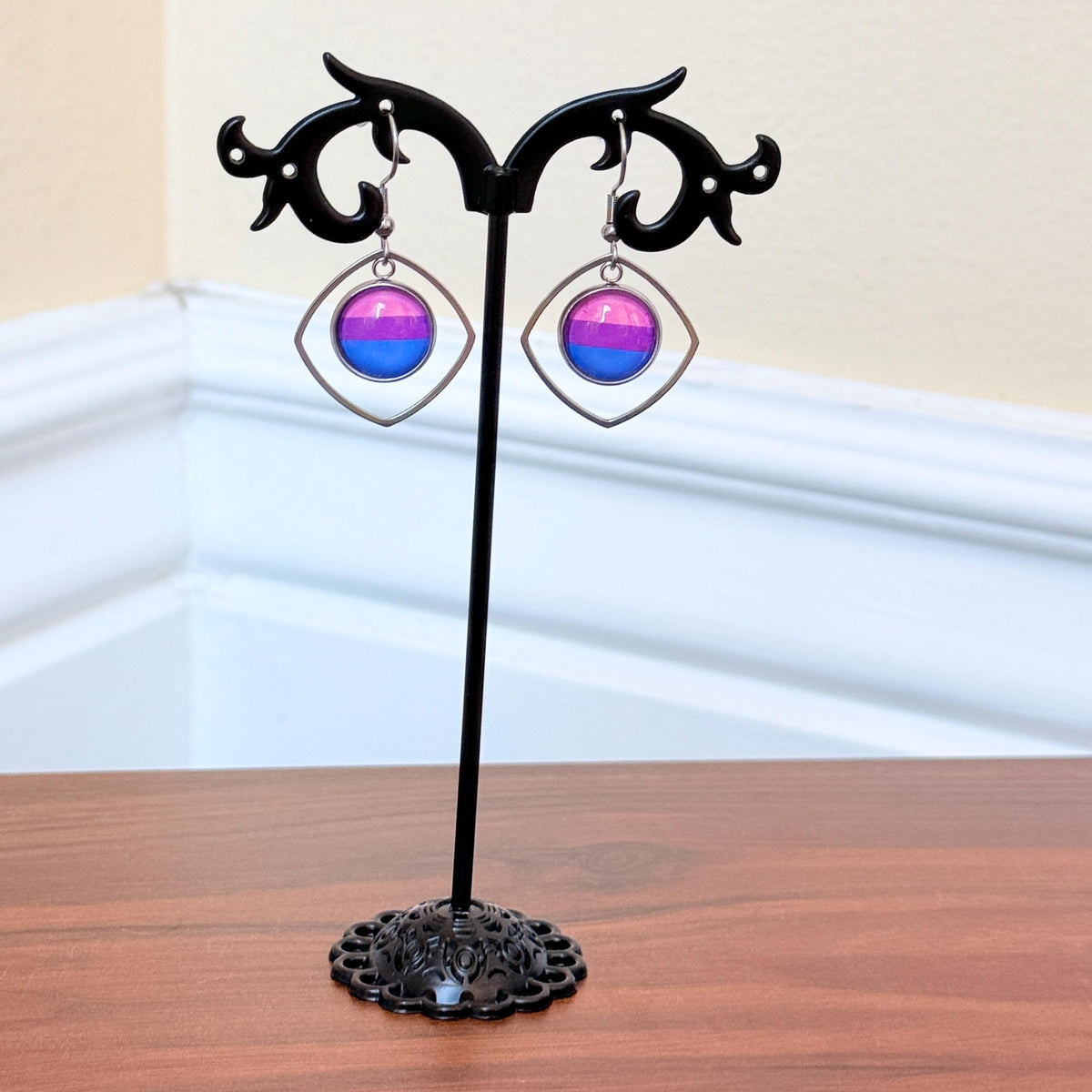 Bisexual Pride LGBTQ Necklace and Earring Set