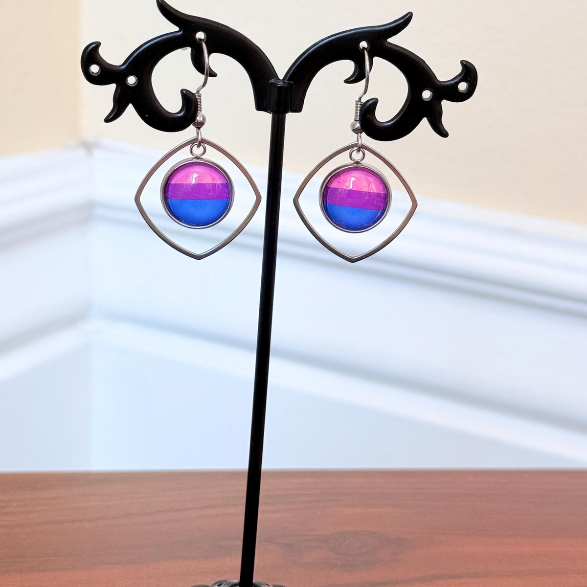 Bisexual Pride LGBTQ Necklace and Earring Set