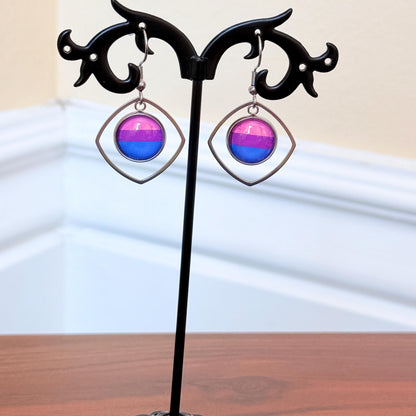 Bisexual Pride LGBTQ Necklace and Earring Set
