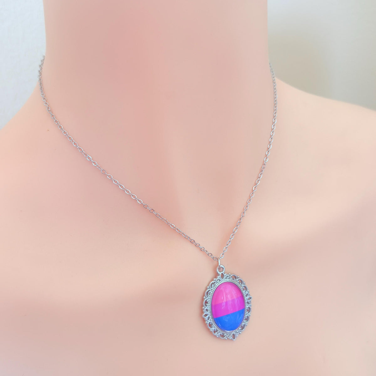 Bisexual Pride LGBTQ Necklace and Earring Set