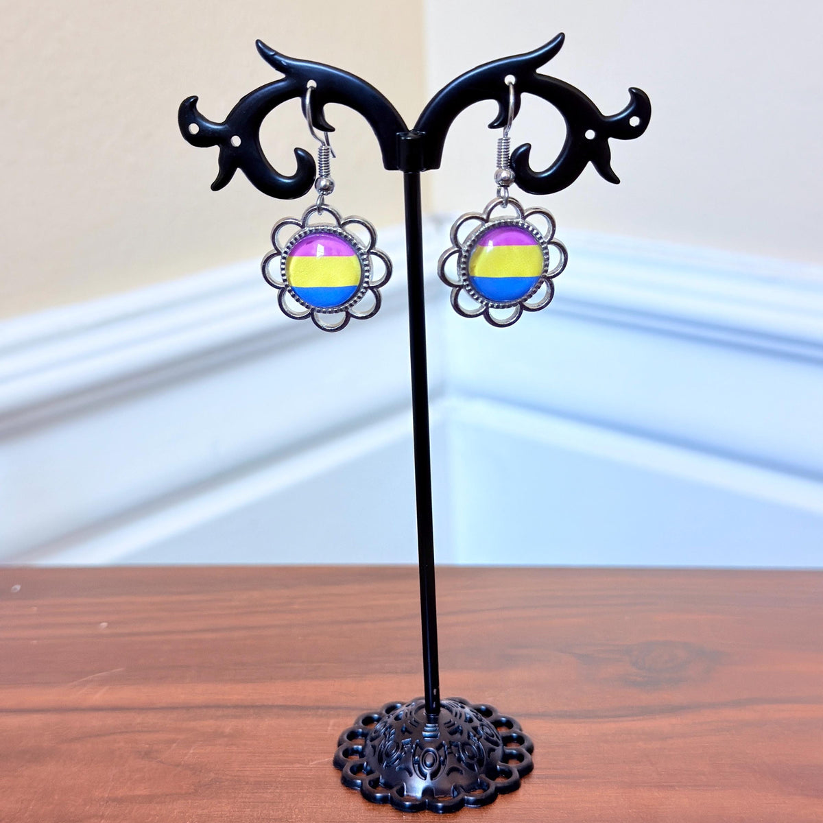Pansexual Pride LGBTQ Necklace and Earring Set