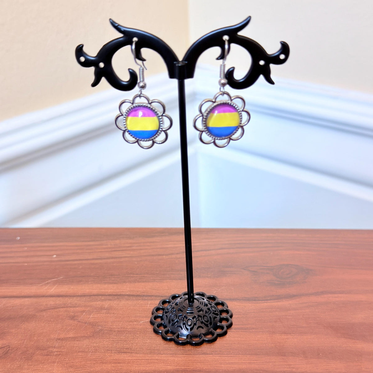 Pansexual Pride LGBTQ Necklace and Earring Set