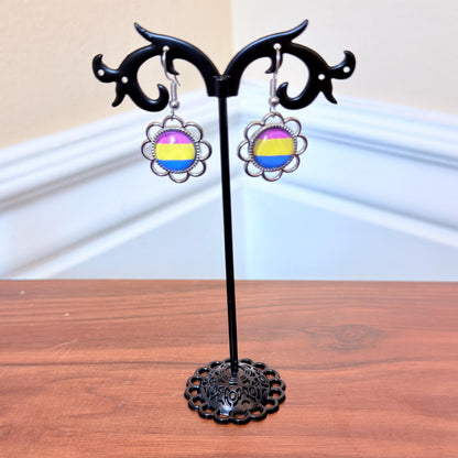 Pansexual Pride LGBTQ Necklace and Earring Set