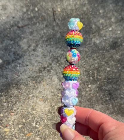 Rainbow Pride Beaded Pen – Love in Every Color