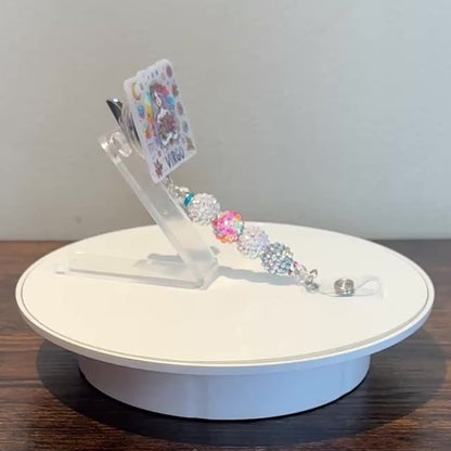 Virgo Zodiac Rhinestone Badge Reel – Acrylic Beaded ID Holder | Swivel Alligator Clip | Retractable Nurse, Teacher & Office Badge Reel