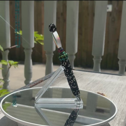Disability Pride Rhinestone Beaded Pen | Super Sparkly Retractable Pen