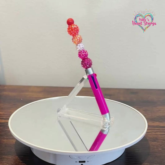 Lesbian Pride Beaded Acrylic Rhinestone 4-in-1 Pen