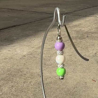Genderqueer Pride Beaded Bookmark – Soft Sparkle, Bold Identity