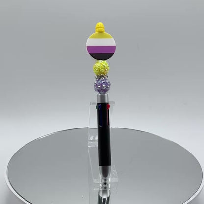 Nonbinary Pride 4-in-1 Beaded Pen