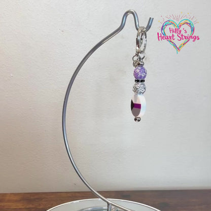 Demisexual Pride Beaded Keychain/Bag Charm - LGBTQIA+ Gift