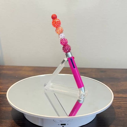 Lesbian Pride Beaded Acrylic Rhinestone 4-in-1 Pen