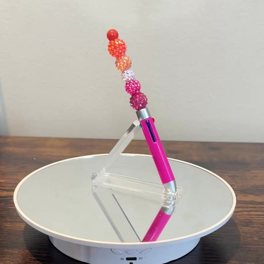 Lesbian Pride Beaded Acrylic Rhinestone 4-in-1 Pen