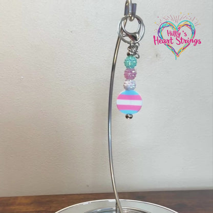 Transgender Pride Beaded Keychain/Bag Charm - LGBTQIA+ Gift